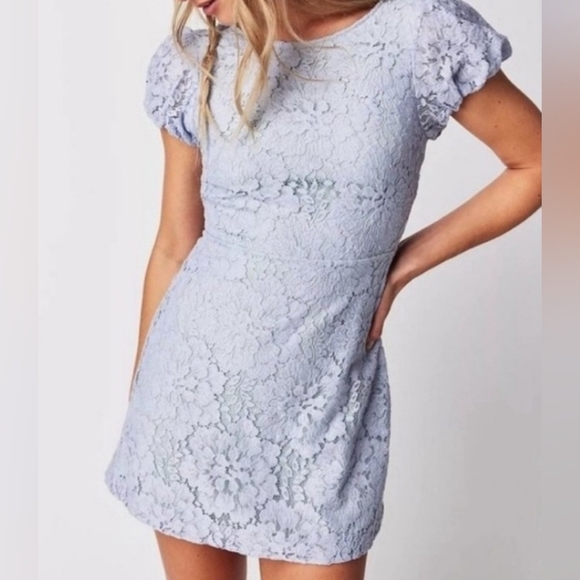 Free People Haile Lace Mini Dress. - Picture 1 of 13